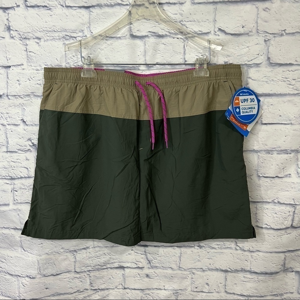NWT Columbia plus size 1X Sandy River Skort skirt color block UPF 30